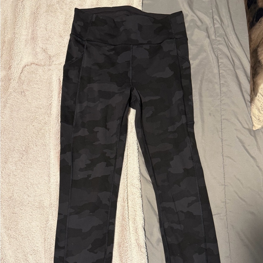 Lululemon Black Camouflage Leggings
